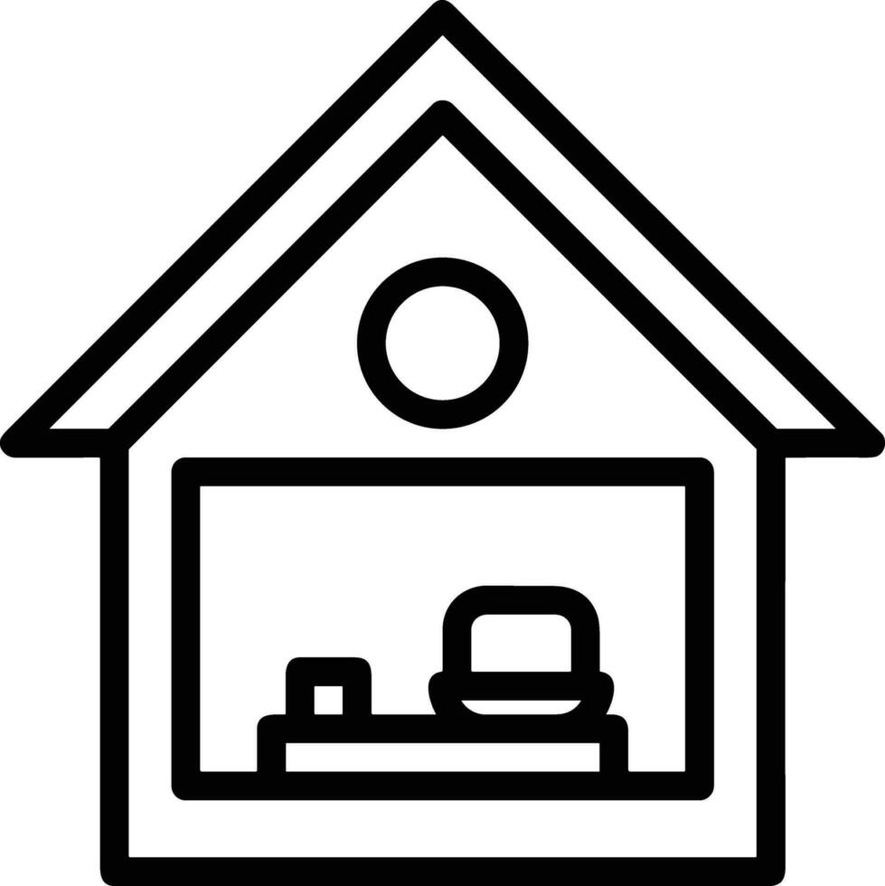 Home outline icon symbol vector image. Illustration of the house real estate graphic property design image