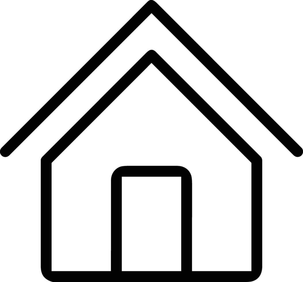 Home outline icon symbol vector image. Illustration of the house real estate graphic property design image