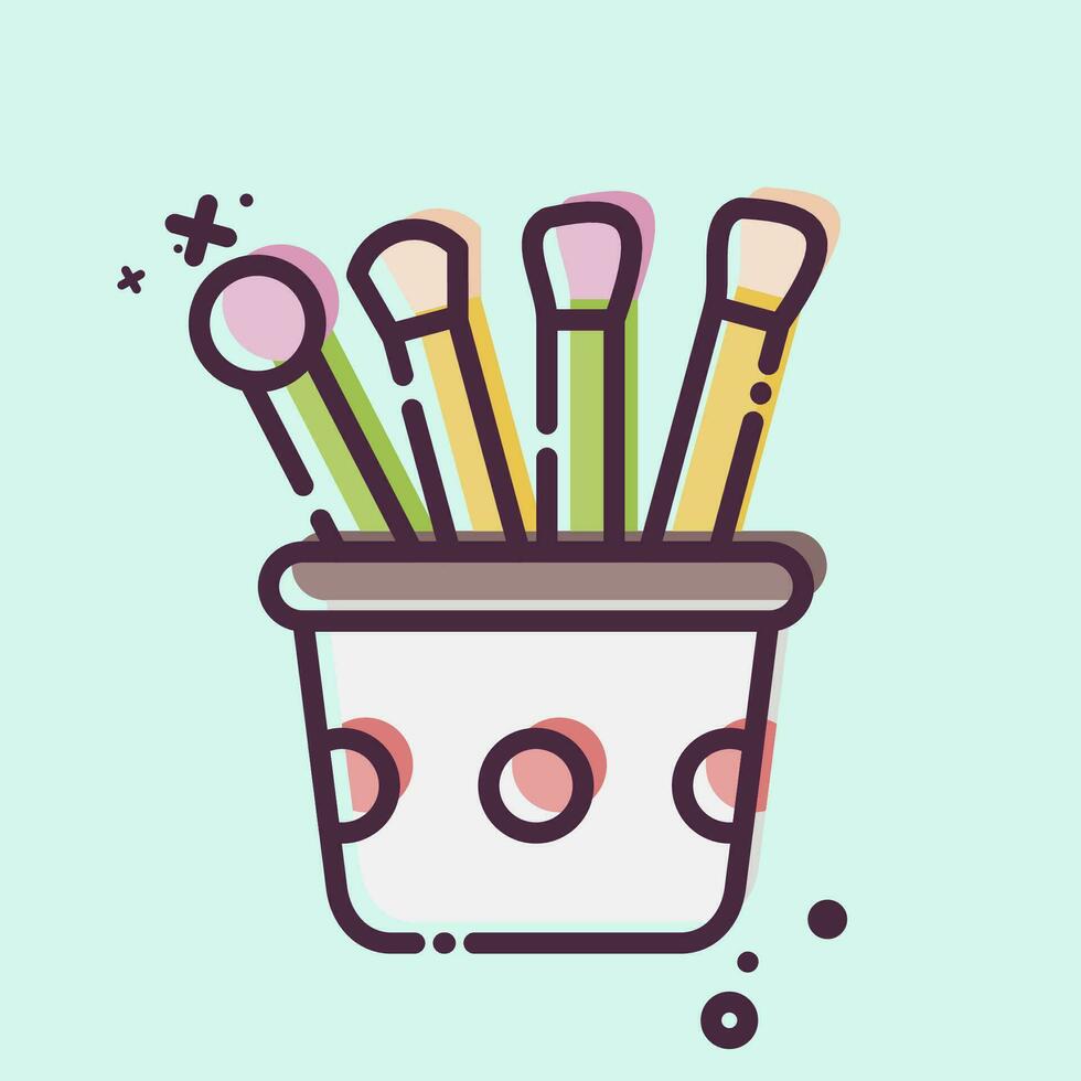 Icon Brush. related to Cosmetic symbol. MBE style. simple design editable. simple illustration vector