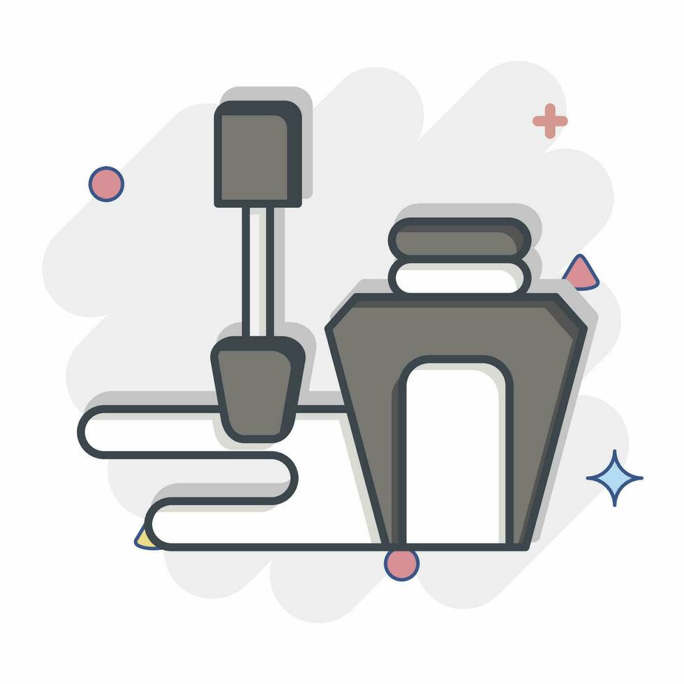 Icon Foundation. related to Cosmetic symbol. comic style. simple design editable. simple illustration vector