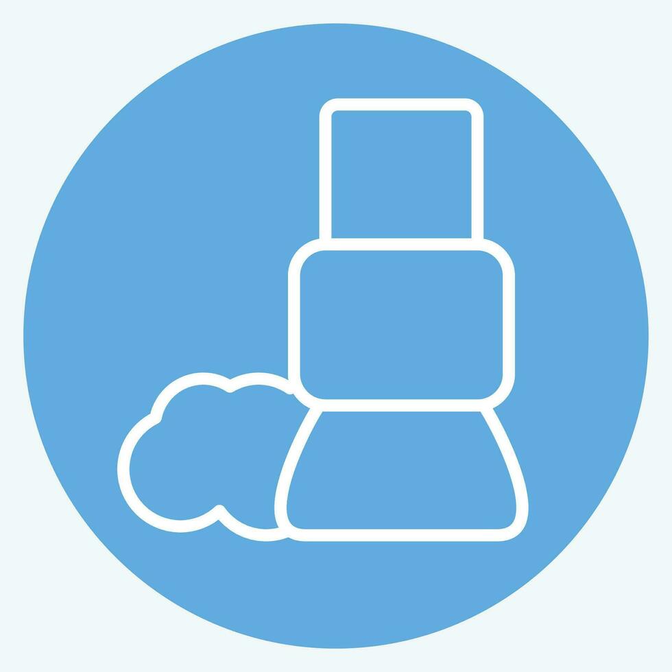 Icon Blush On. related to Cosmetic symbol. blue eyes style. simple design editable. simple illustration vector