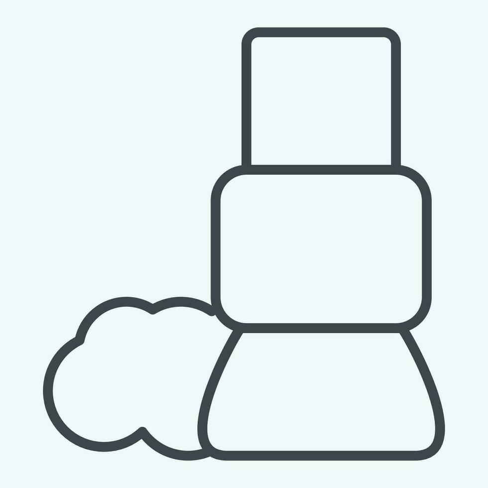 Icon Blush On. related to Cosmetic symbol. line style. simple design editable. simple illustration vector