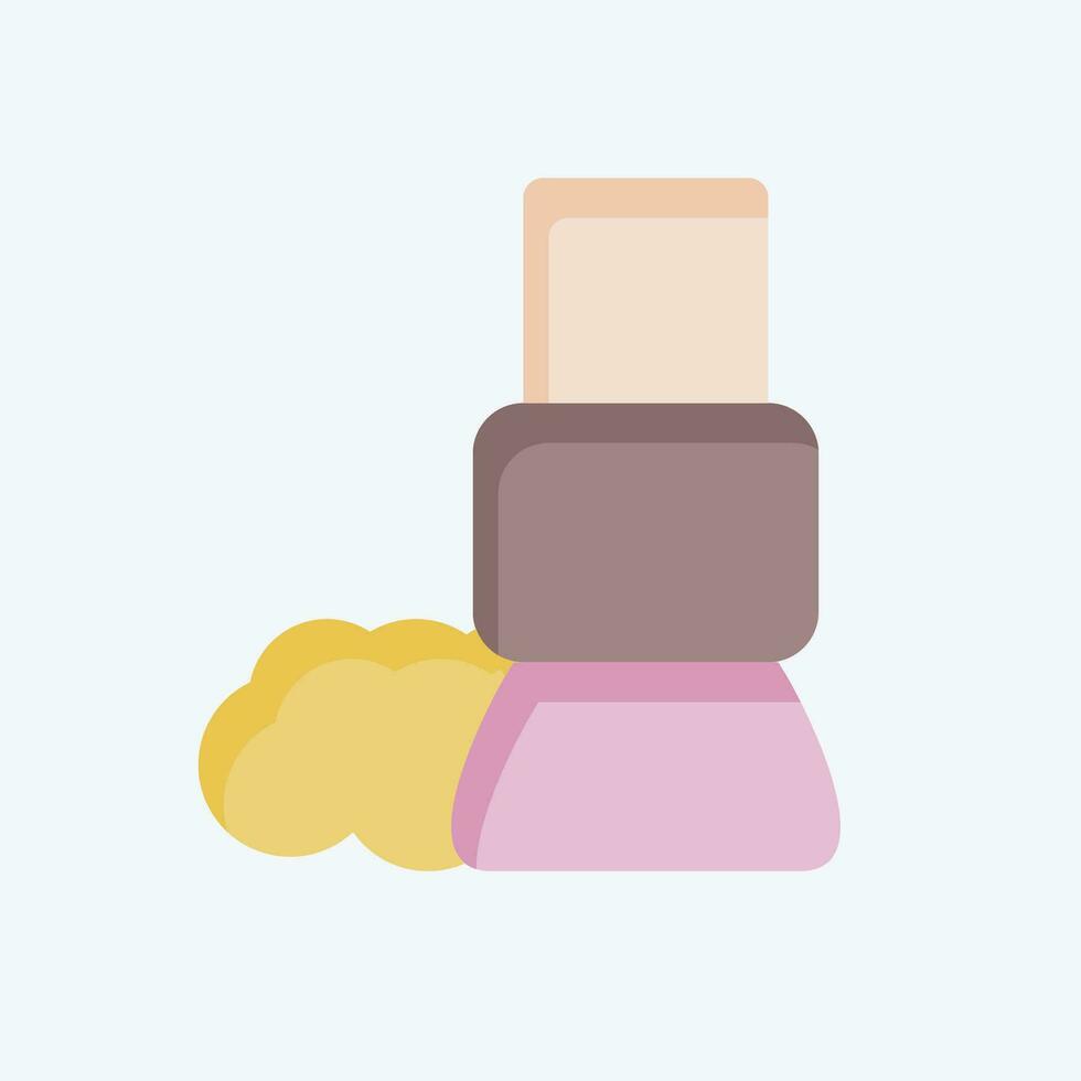 Icon Blush On. related to Cosmetic symbol. flat style. simple design editable. simple illustration vector