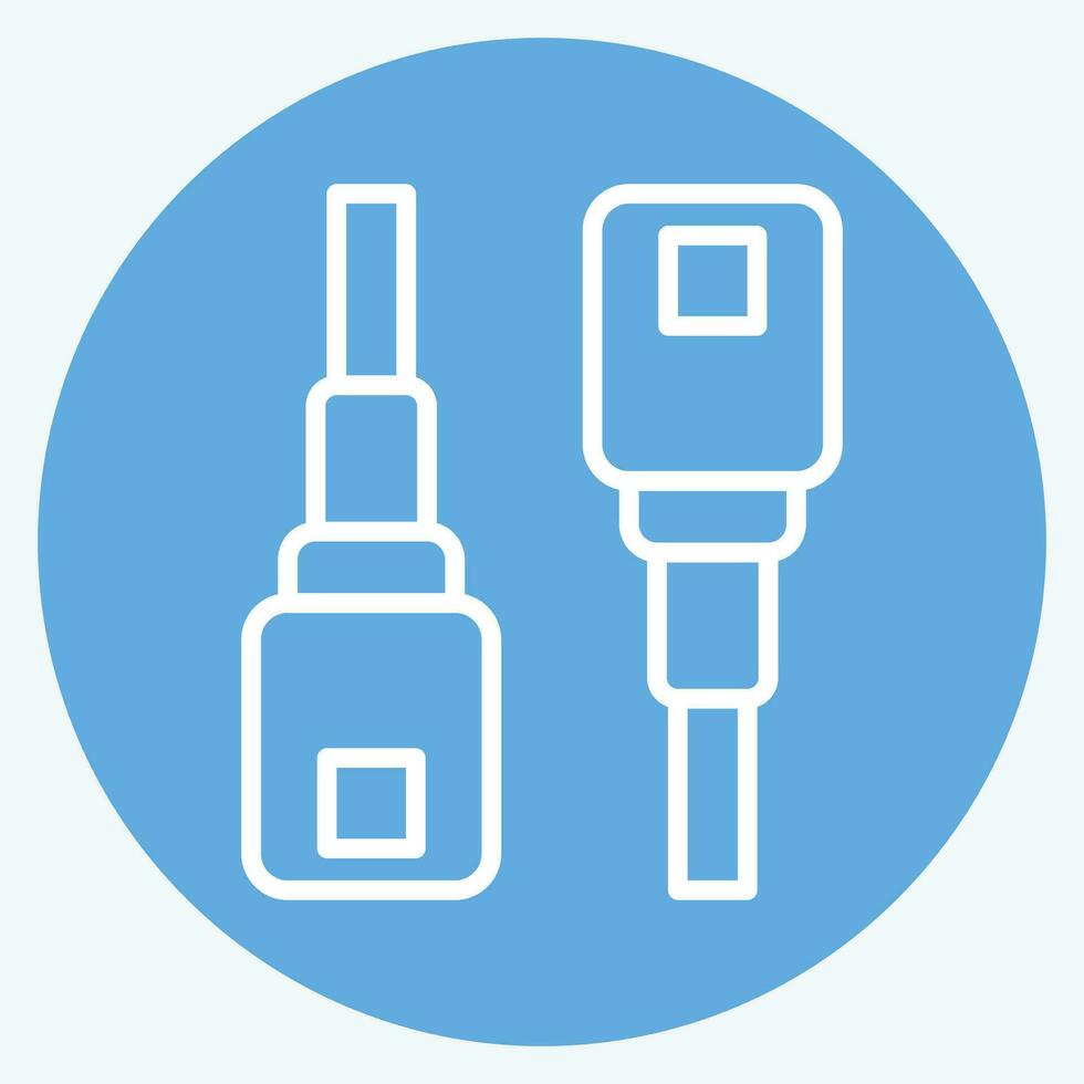 Icon Highlight Stick. related to Cosmetic symbol. blue eyes style. simple design editable. simple illustration vector