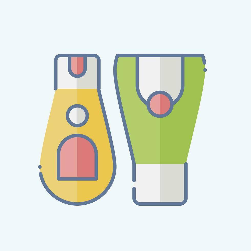Icon BB Cream. related to Cosmetic symbol. doodle style. simple design editable. simple illustration vector