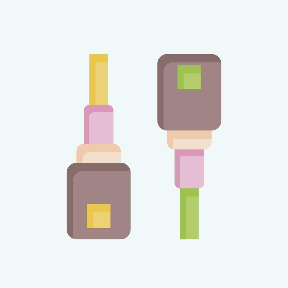 Icon Highlight Stick. related to Cosmetic symbol. flat style. simple design editable. simple illustration vector