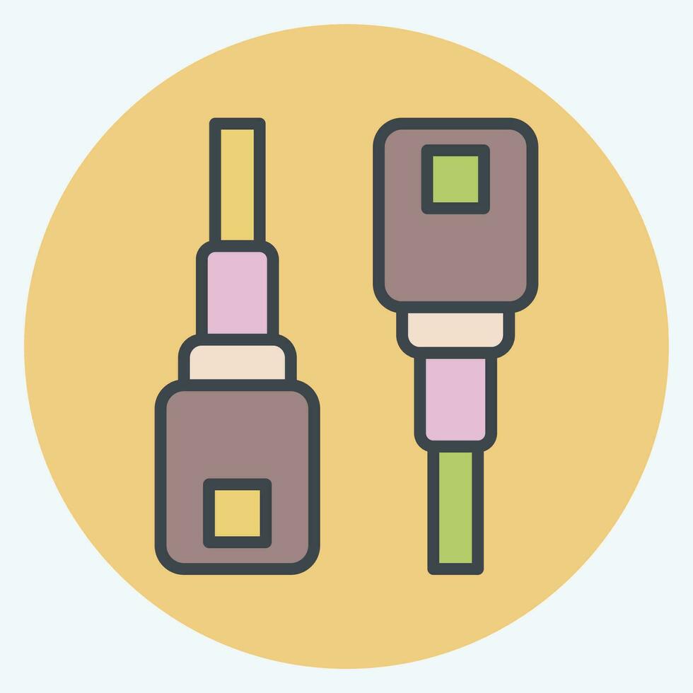 Icon Highlight Stick. related to Cosmetic symbol. color mate style. simple design editable. simple illustration vector