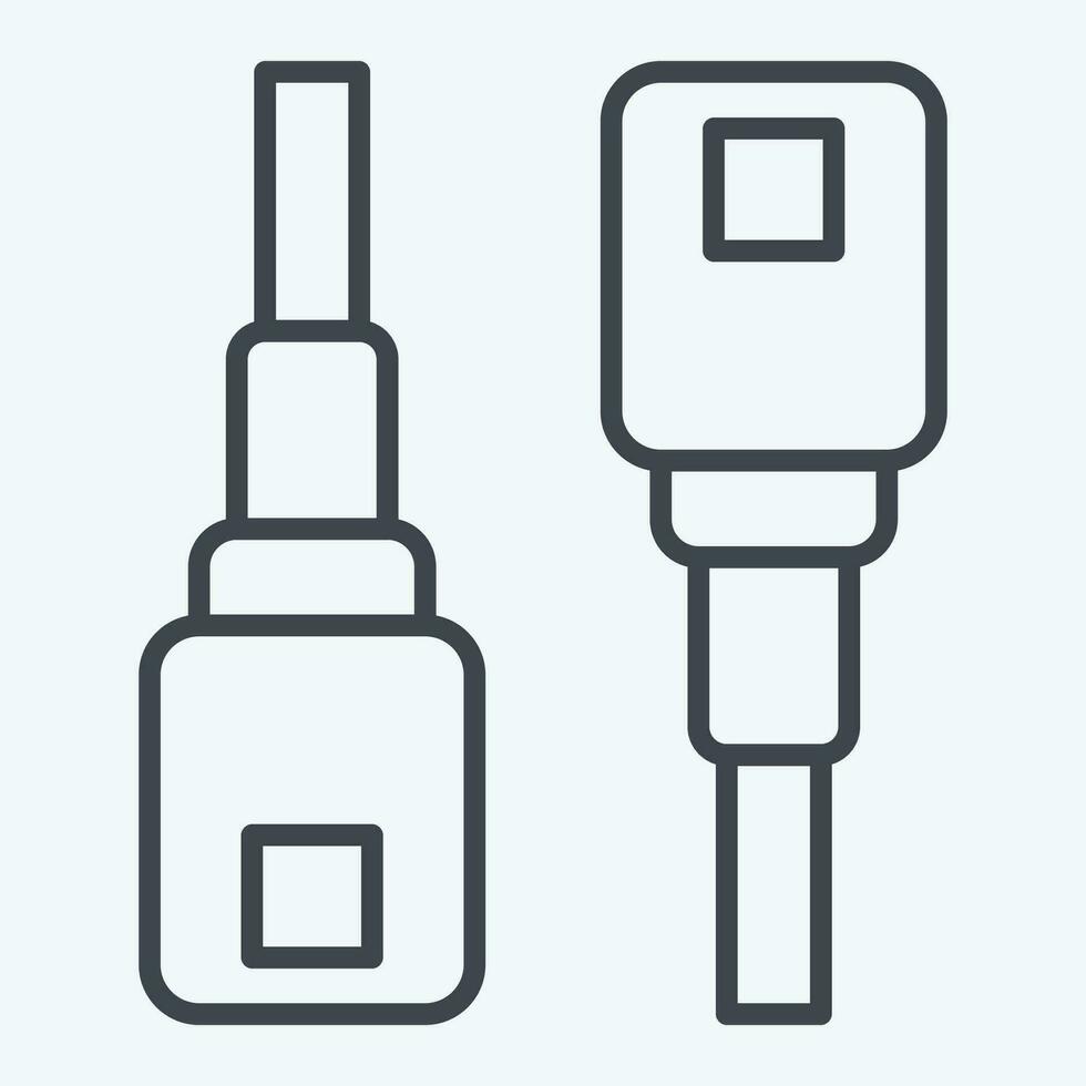 Icon Highlight Stick. related to Cosmetic symbol. line style. simple design editable. simple illustration vector