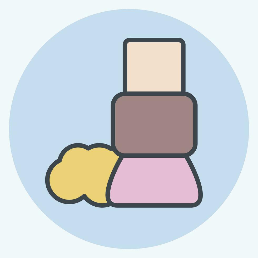 Icon Blush On. related to Cosmetic symbol. color mate style. simple design editable. simple illustration vector