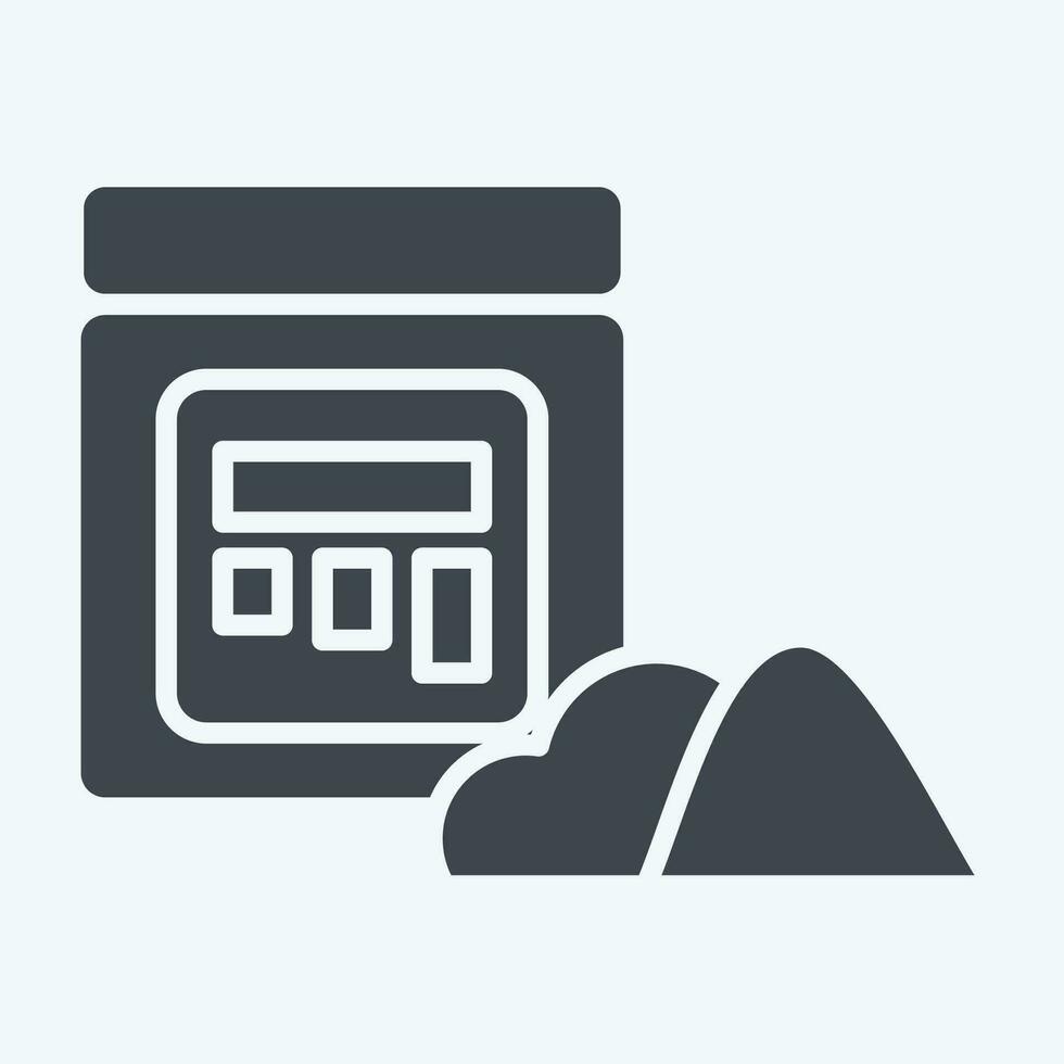 Icon Glitter Make Up. related to Cosmetic symbol. glyph style. simple design editable. simple illustration vector