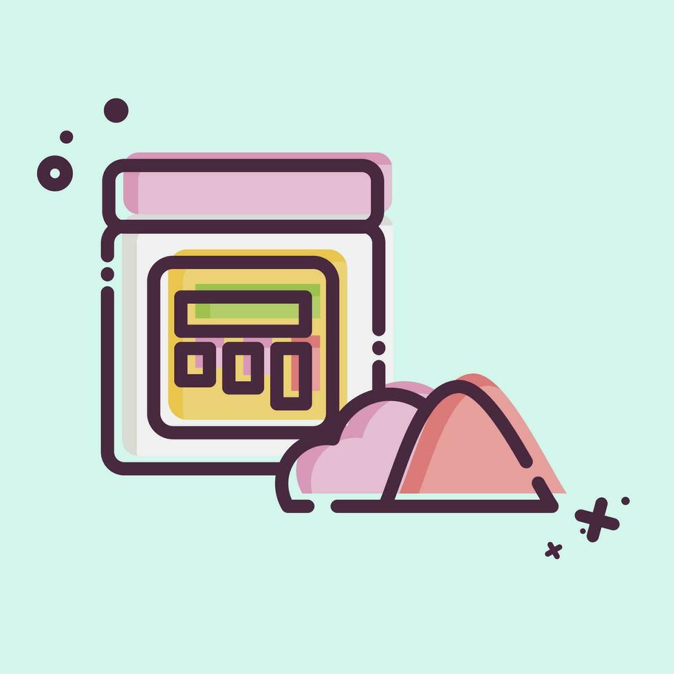 Icon Glitter Make Up. related to Cosmetic symbol. MBE style. simple design editable. simple illustration vector