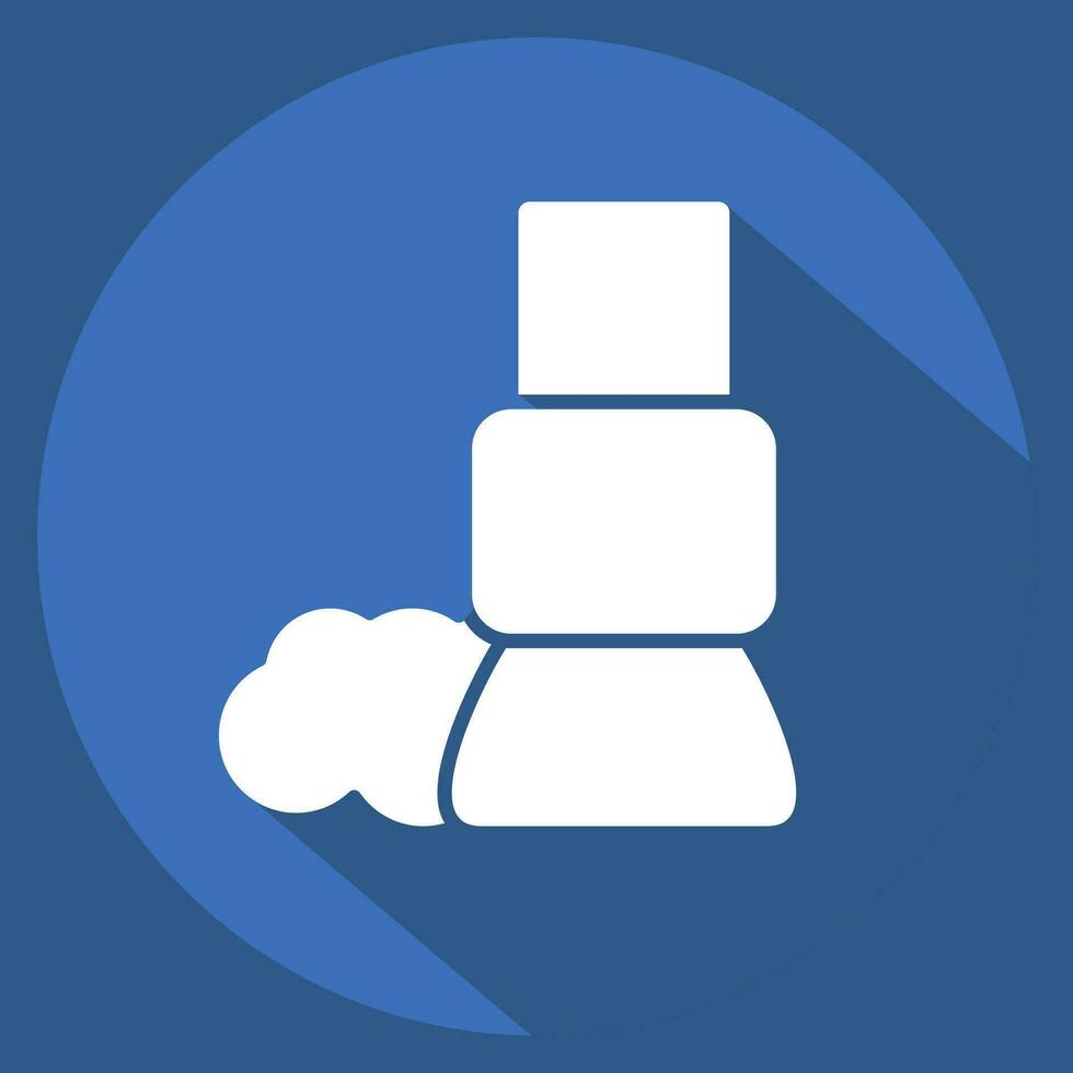 Icon Blush On. related to Cosmetic symbol. long shadow style. simple design editable. simple illustration vector