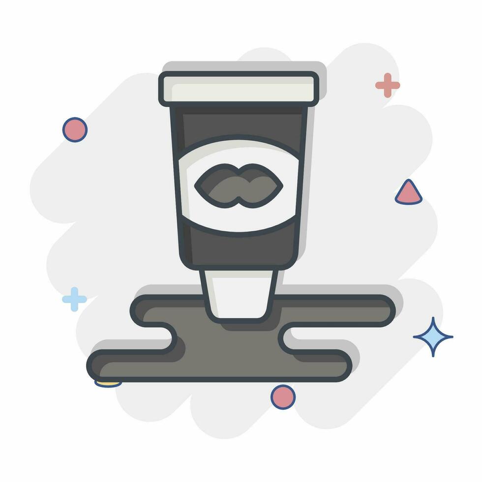 Icon Lip Gloss. related to Cosmetic symbol. comic style. simple design editable. simple illustration vector