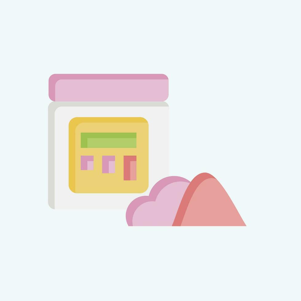 Icon Glitter Make Up. related to Cosmetic symbol. flat style. simple design editable. simple illustration vector