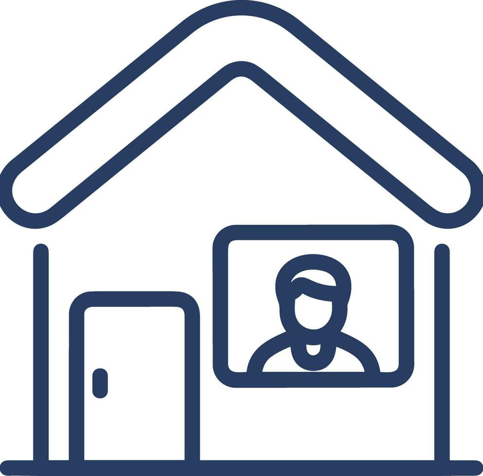 Home outline icon symbol vector image. Illustration of the house real estate graphic property design image