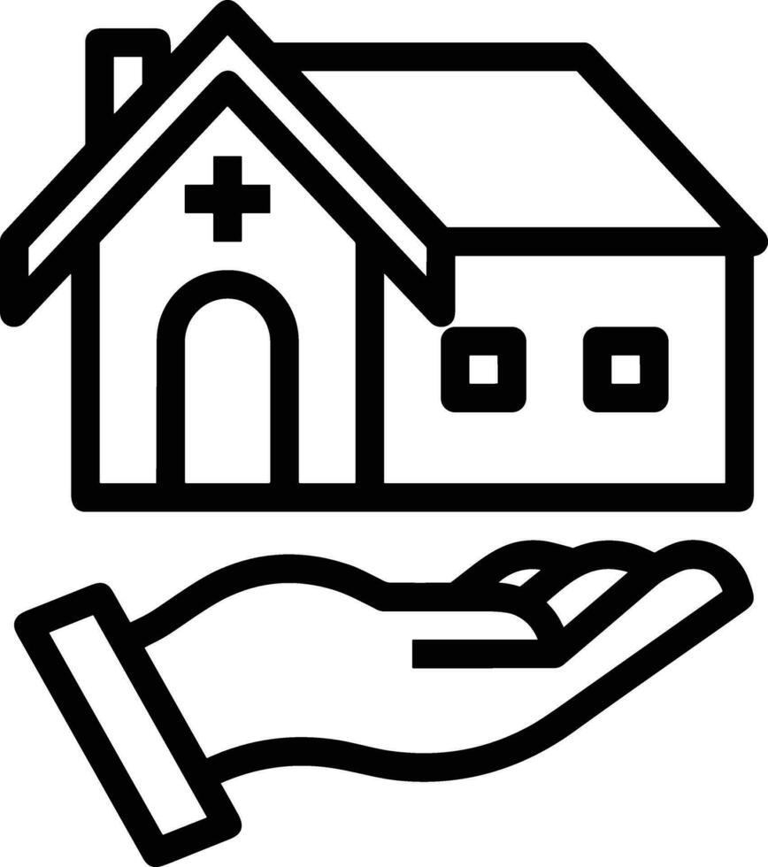 Home outline icon symbol vector image. Illustration of the house real estate graphic property design image