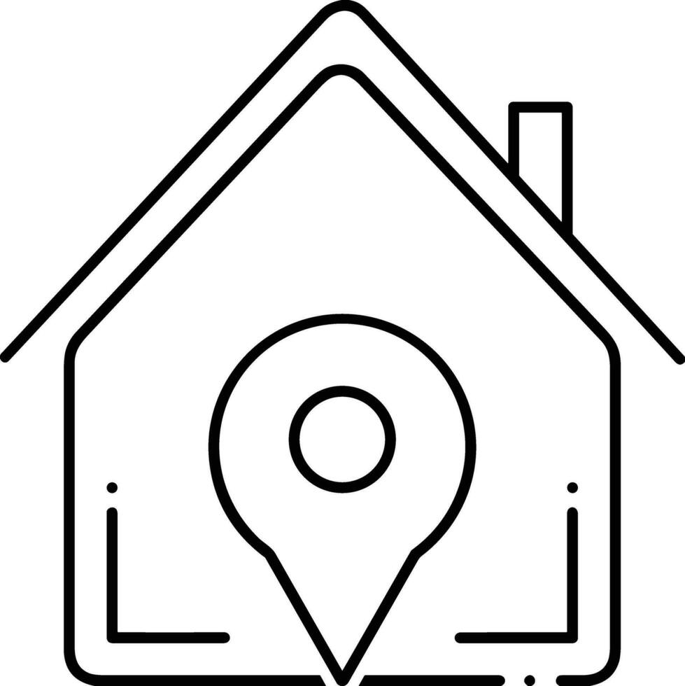 Home outline icon symbol vector image. Illustration of the house real estate graphic property design image