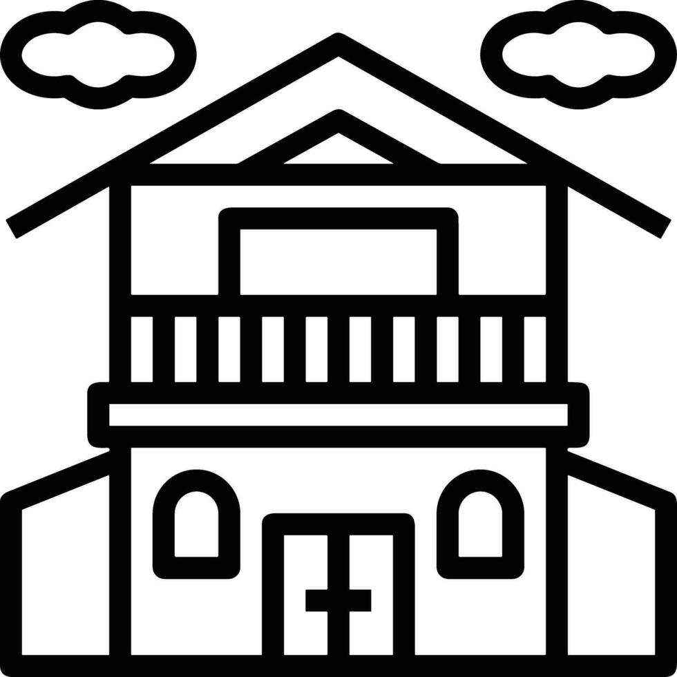 Home outline icon symbol vector image. Illustration of the house real estate graphic property design image
