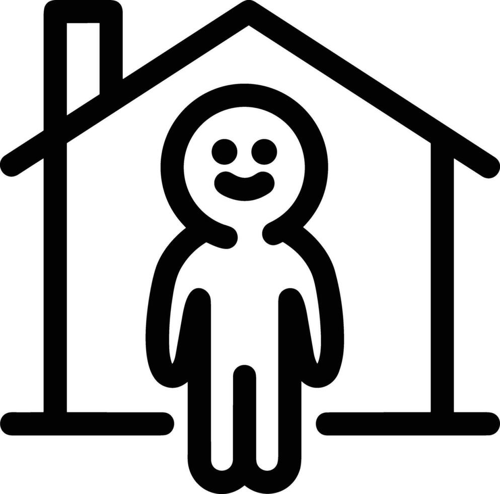 Home outline icon symbol vector image. Illustration of the house real estate graphic property design image