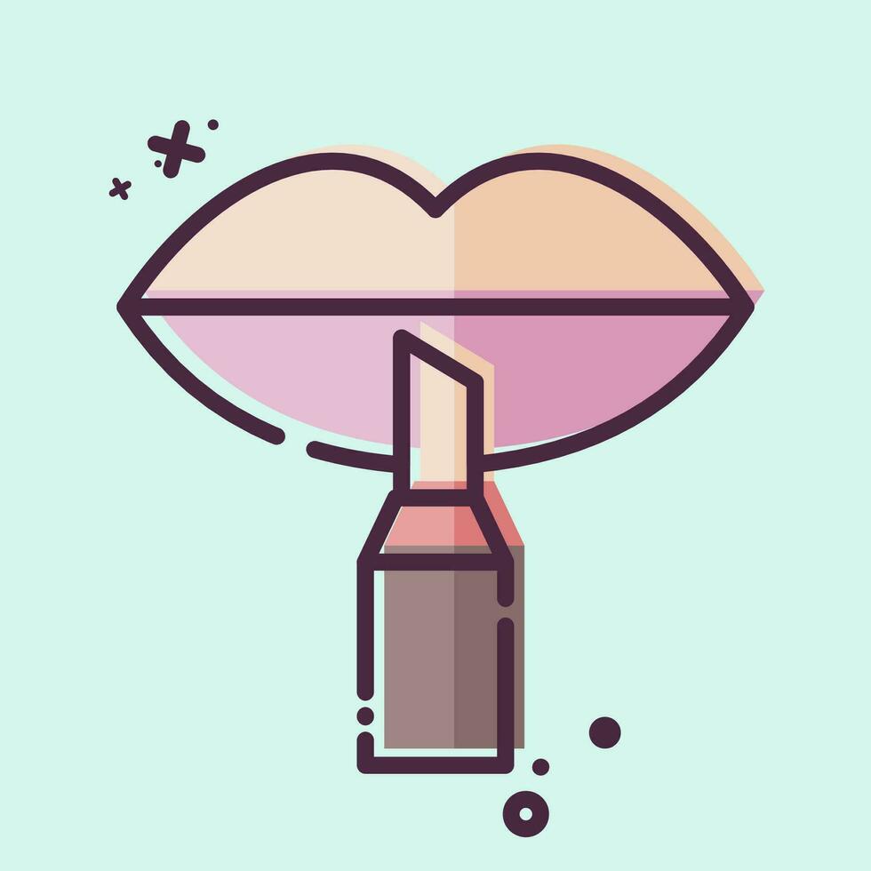 Icon Lip Liner. related to Cosmetic symbol. MBE style. simple design editable. simple illustration vector