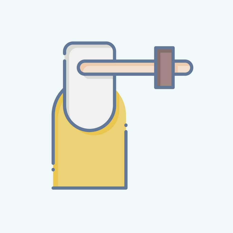 Icon Nail Polish. related to Cosmetic symbol. doodle style. simple design editable. simple illustration vector