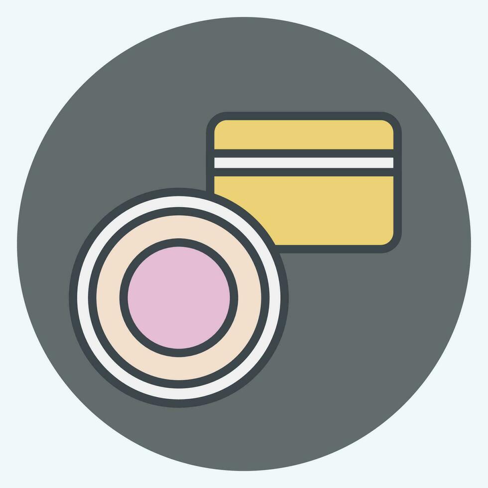 Icon Loose Powder. related to Cosmetic symbol. color mate style. simple design editable. simple illustration vector