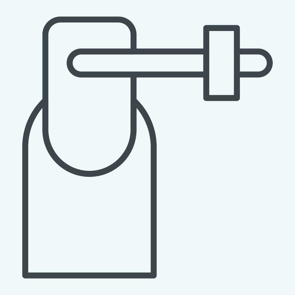 Icon Nail Polish. related to Cosmetic symbol. line style. simple design editable. simple illustration vector