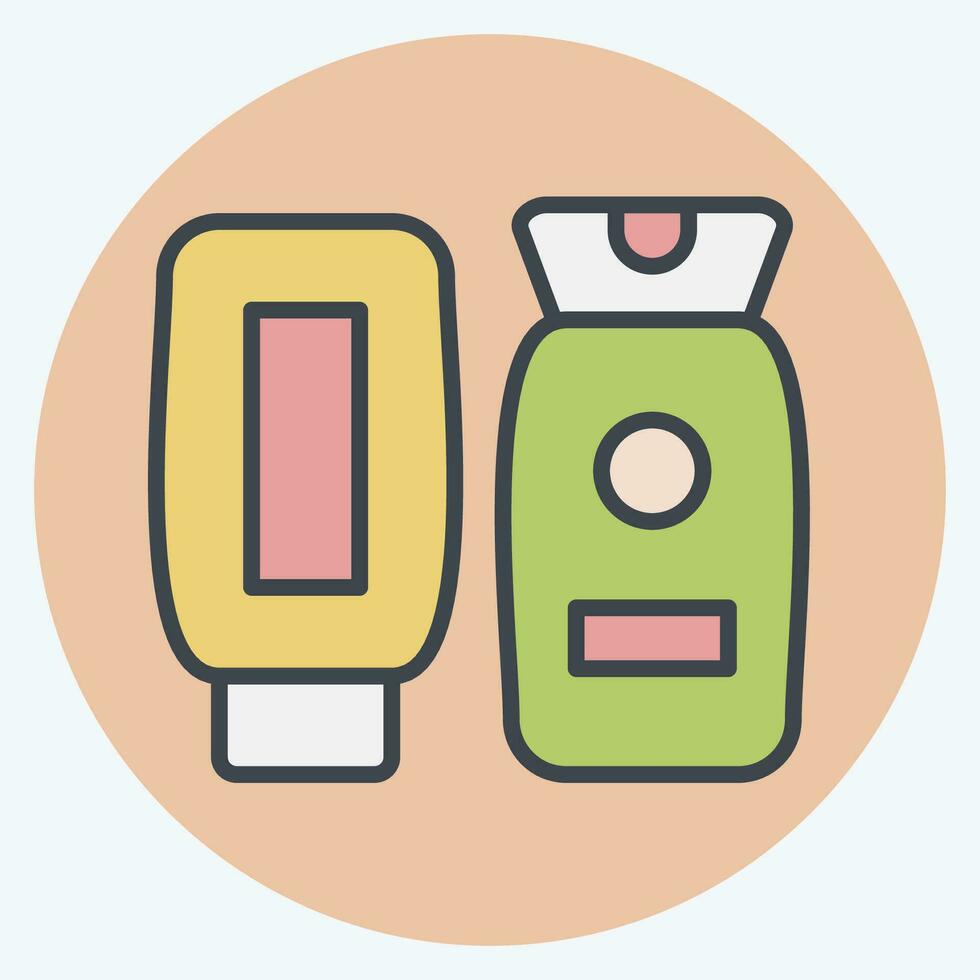 Icon Lotion. related to Cosmetic symbol. color mate style. simple design editable. simple illustration vector