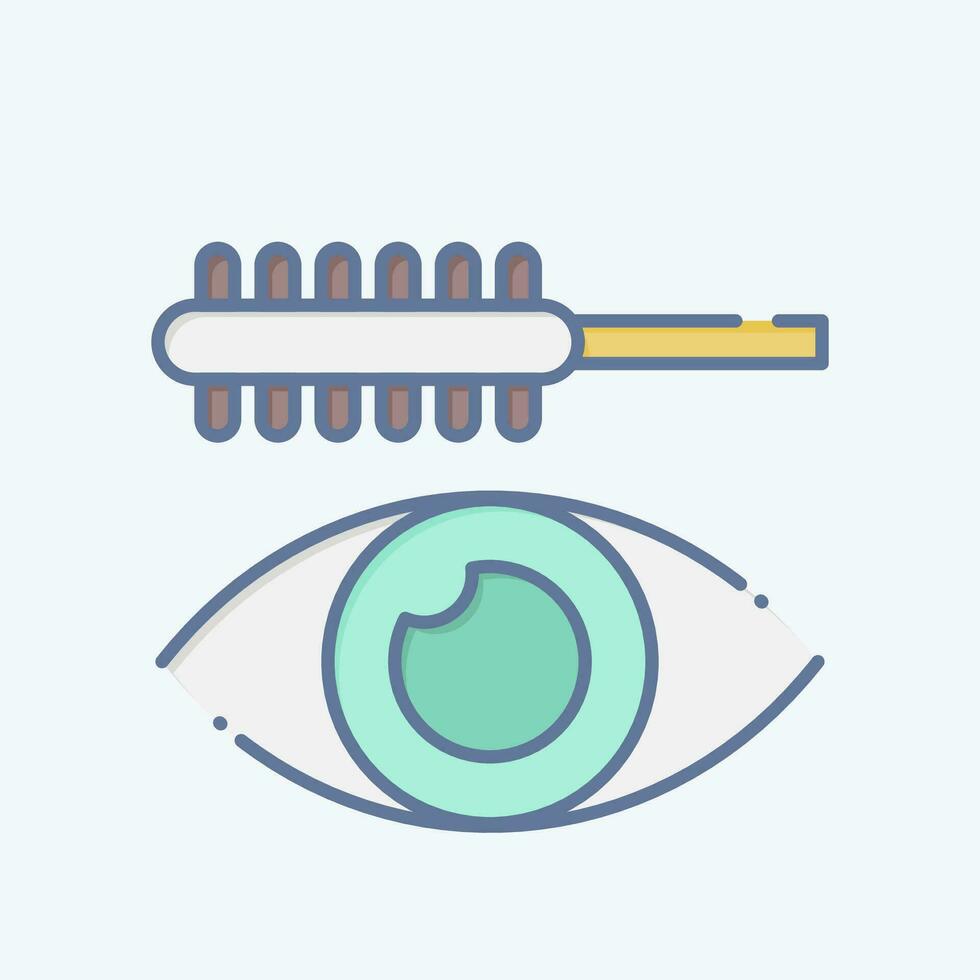 Icon Mascara. related to Cosmetic symbol. doodle style. simple design editable. simple illustration vector