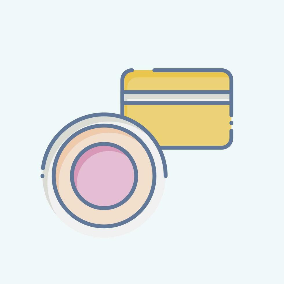 Icon Loose Powder. related to Cosmetic symbol. doodle style. simple design editable. simple illustration vector
