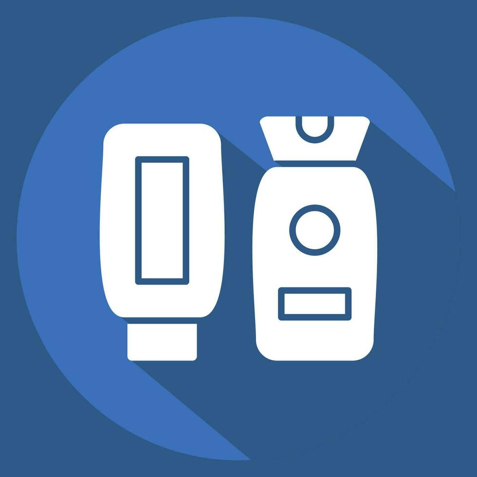 Icon Lotion. related to Cosmetic symbol. long shadow style. simple design editable. simple illustration vector