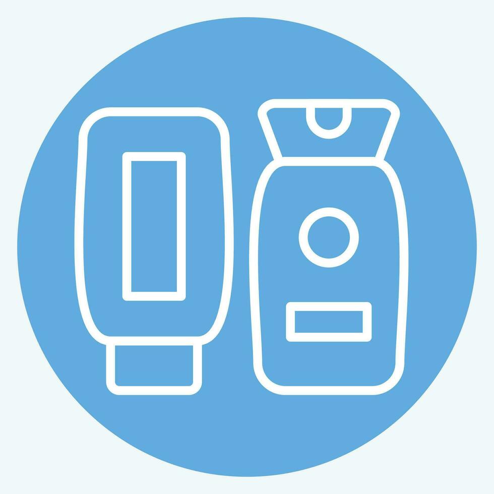 Icon Lotion. related to Cosmetic symbol. blue eyes style. simple design editable. simple illustration vector
