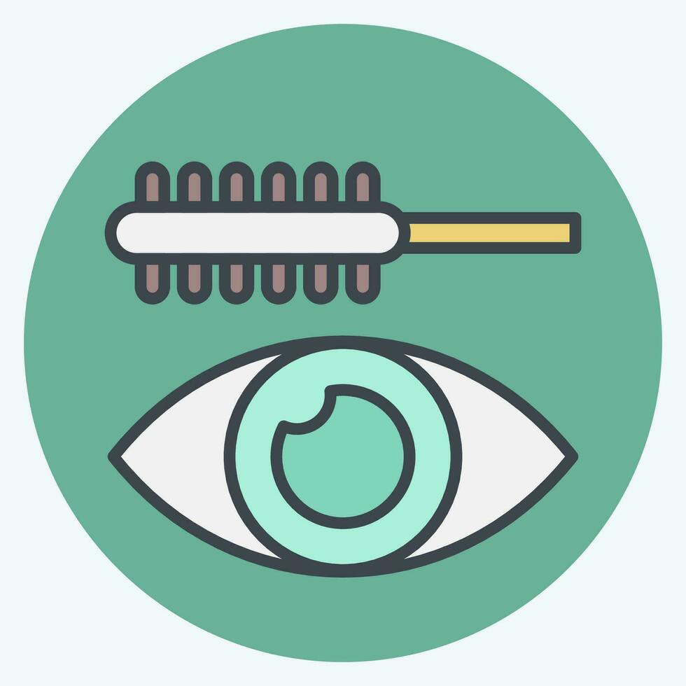 Icon Mascara. related to Cosmetic symbol. color mate style. simple design editable. simple illustration vector