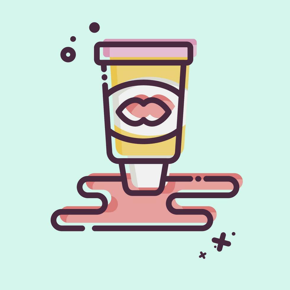 Icon Lip Gloss. related to Cosmetic symbol. MBE style. simple design editable. simple illustration vector