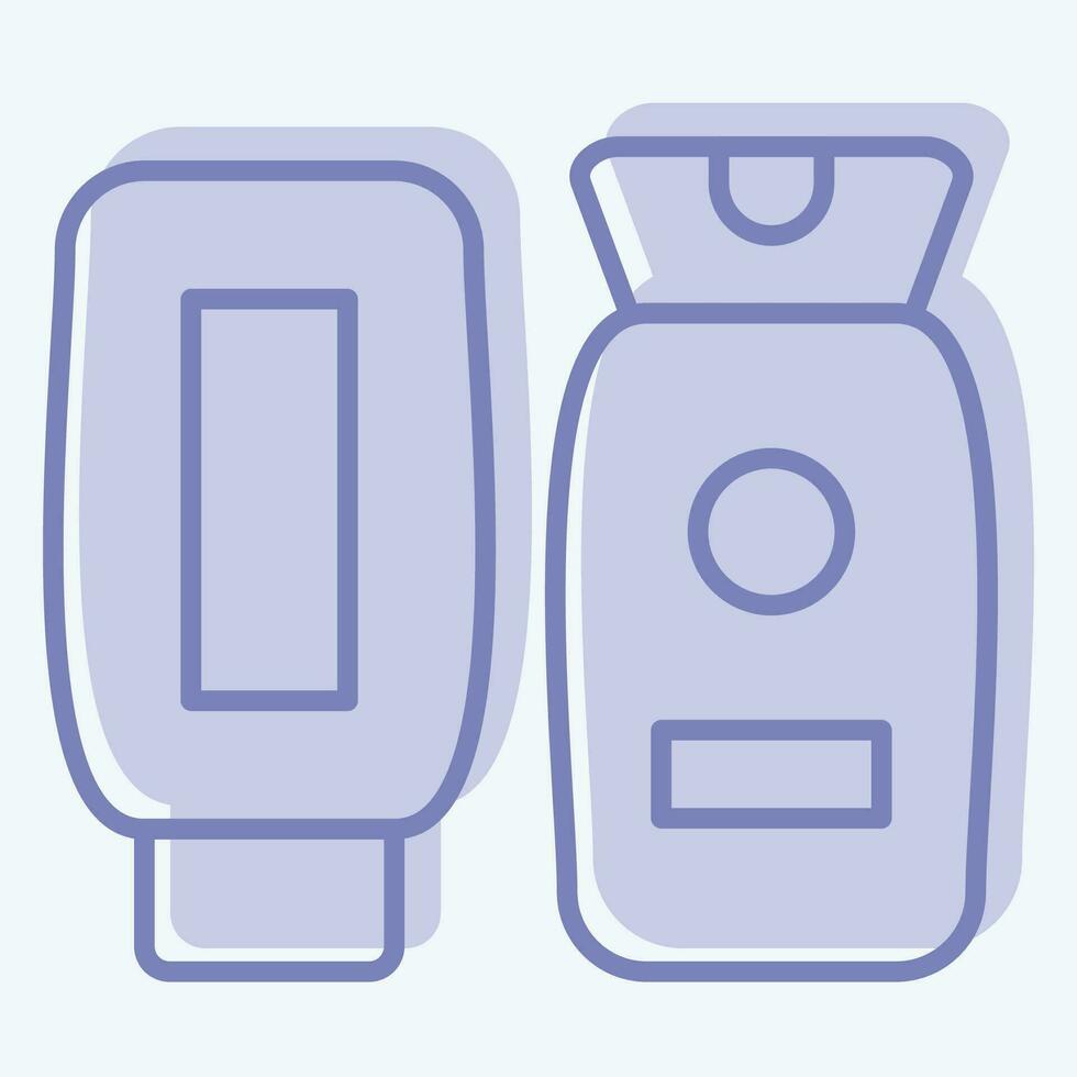 Icon Lotion. related to Cosmetic symbol. two tone style. simple design editable. simple illustration vector