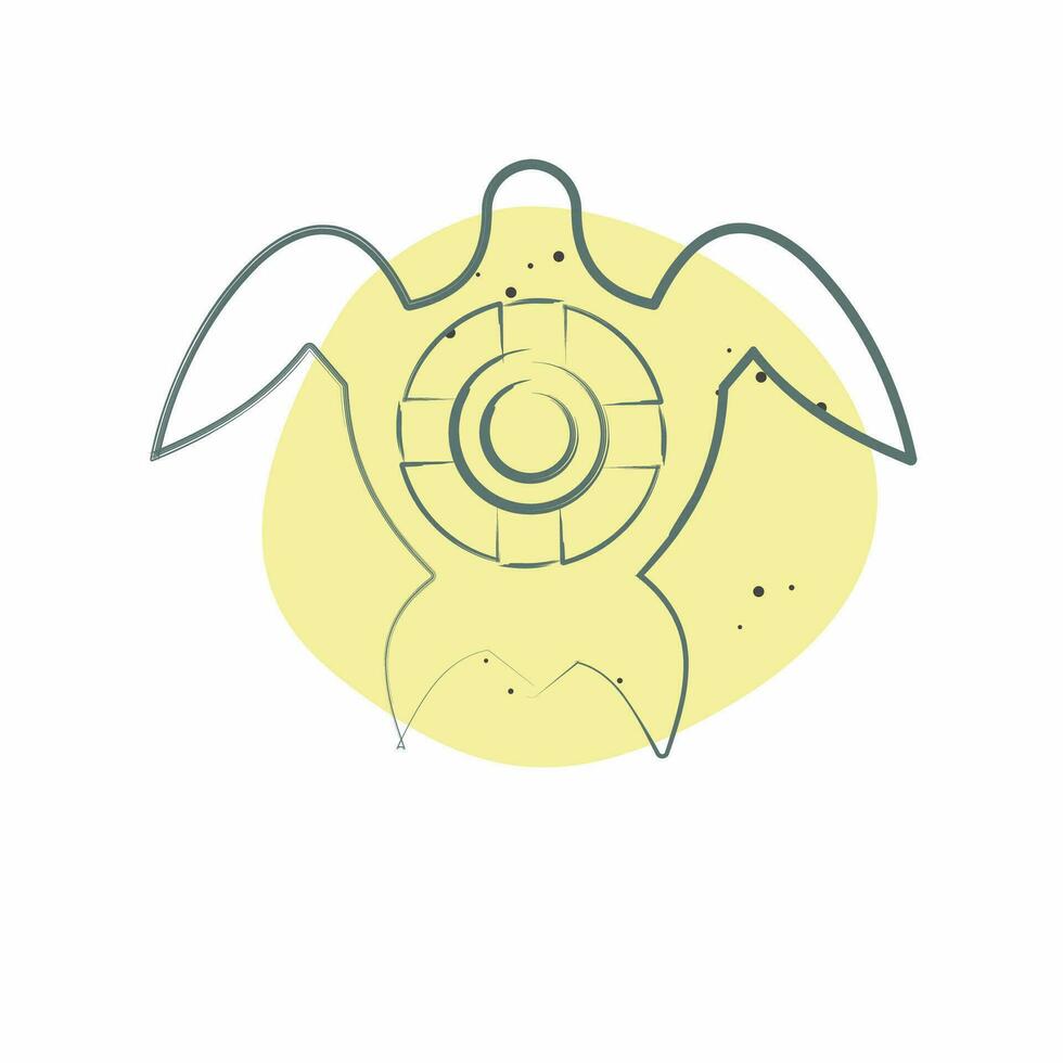 Icon Sea Turtle. related to Sea symbol. Color Spot Style. simple design editable. simple illustration vector