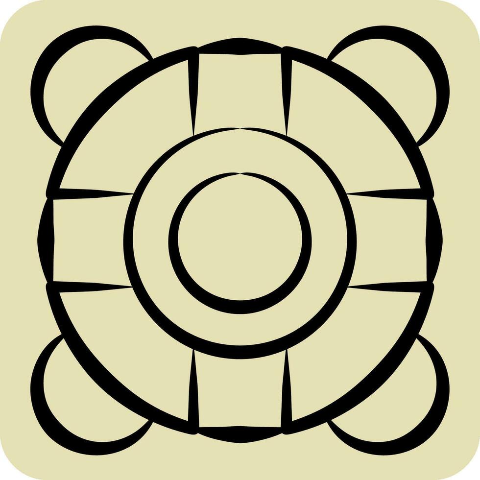 Icon Lifebuoy. related to Sea symbol. hand drawn style. simple design editable. simple illustration vector