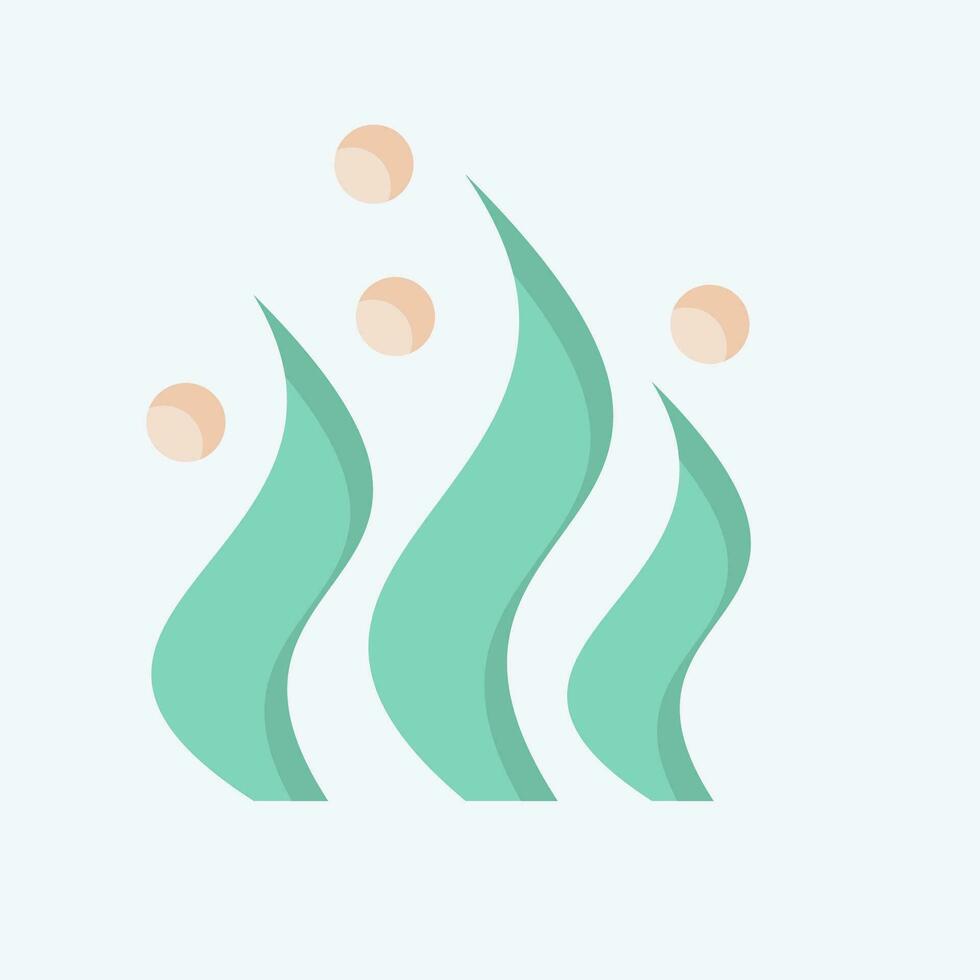 Icon Seaweed. related to Sea symbol. flat style. simple design editable. simple illustration vector