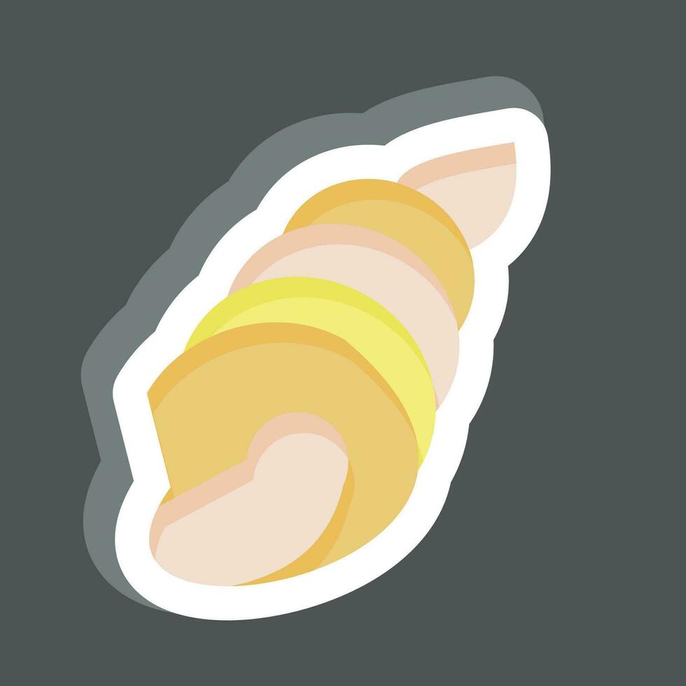 Sticker Shell. related to Sea symbol. simple design editable. simple illustration vector