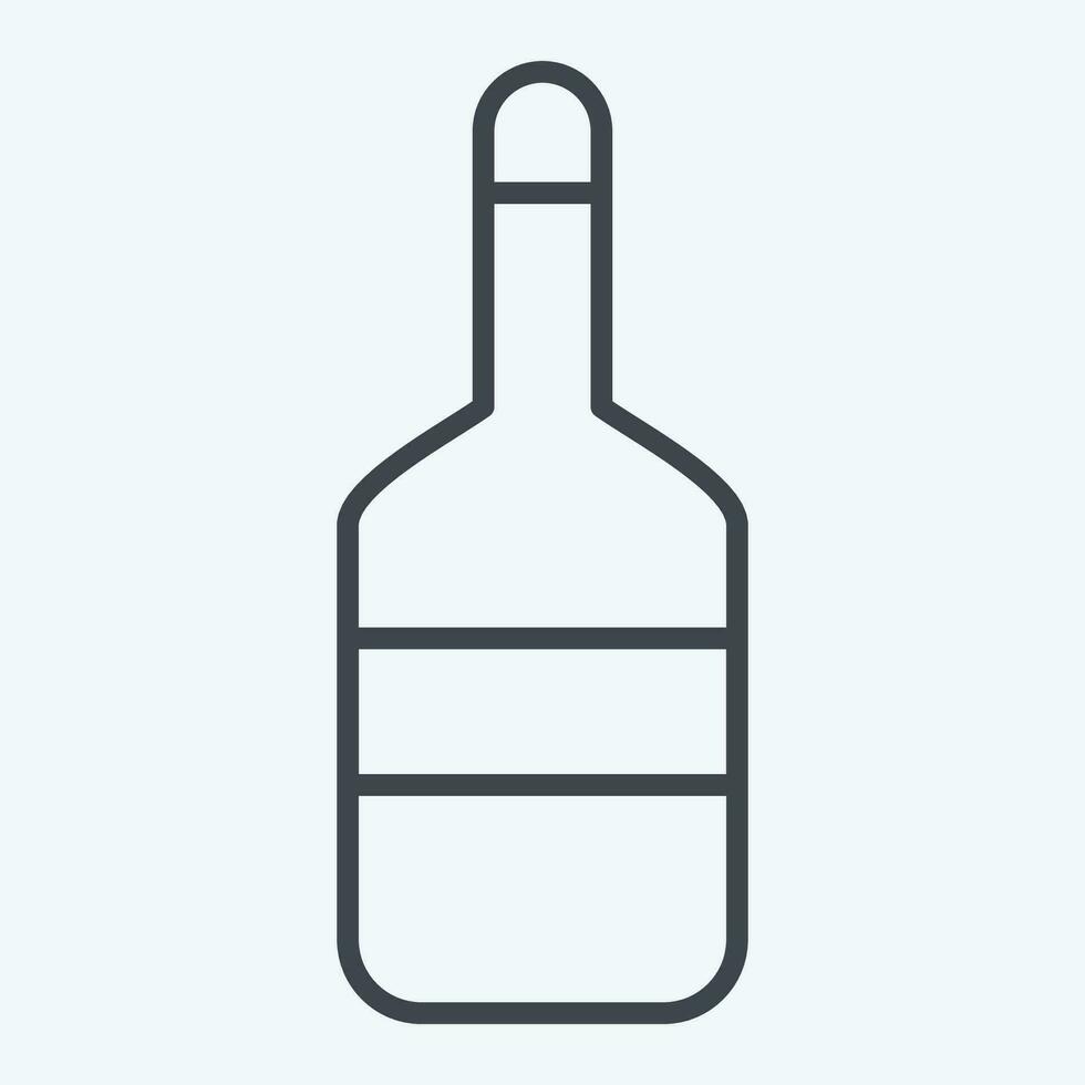 Icon Bottle. related to Sea symbol. line style. simple design editable. simple illustration vector