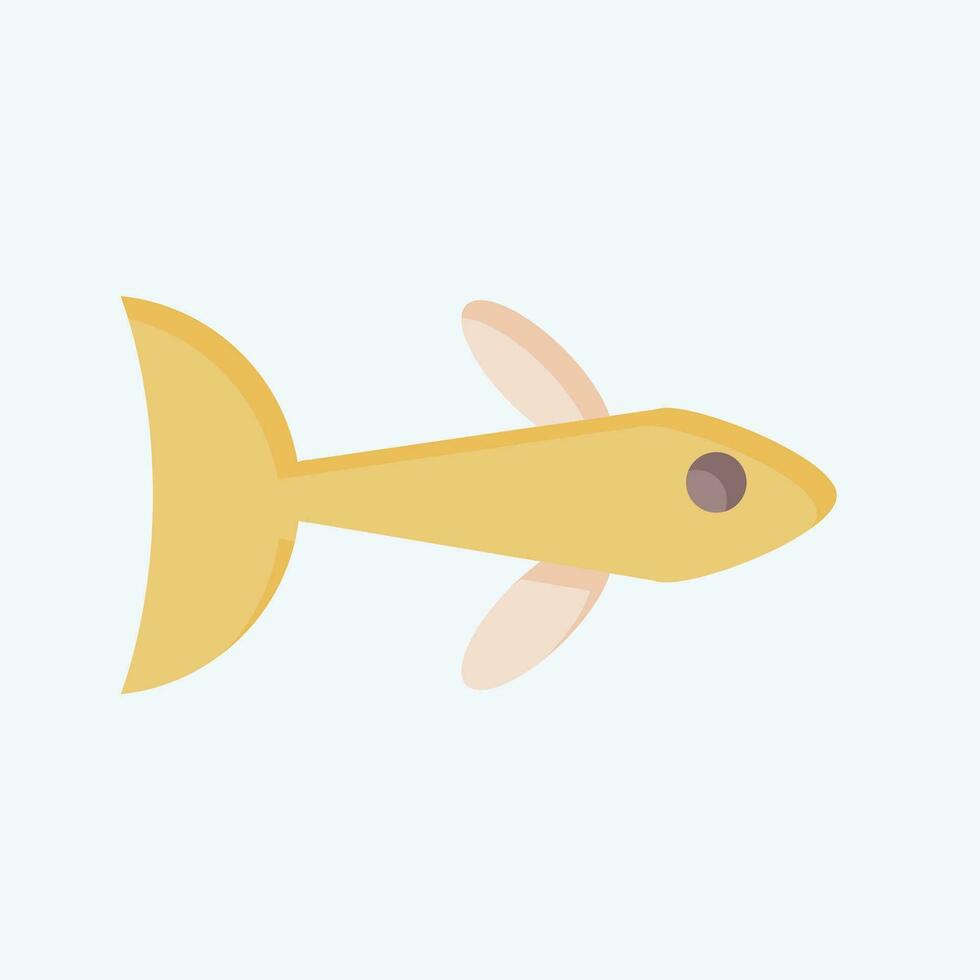 Icon Neon Tetra. related to Sea symbol. flat style. simple design editable. simple illustration vector