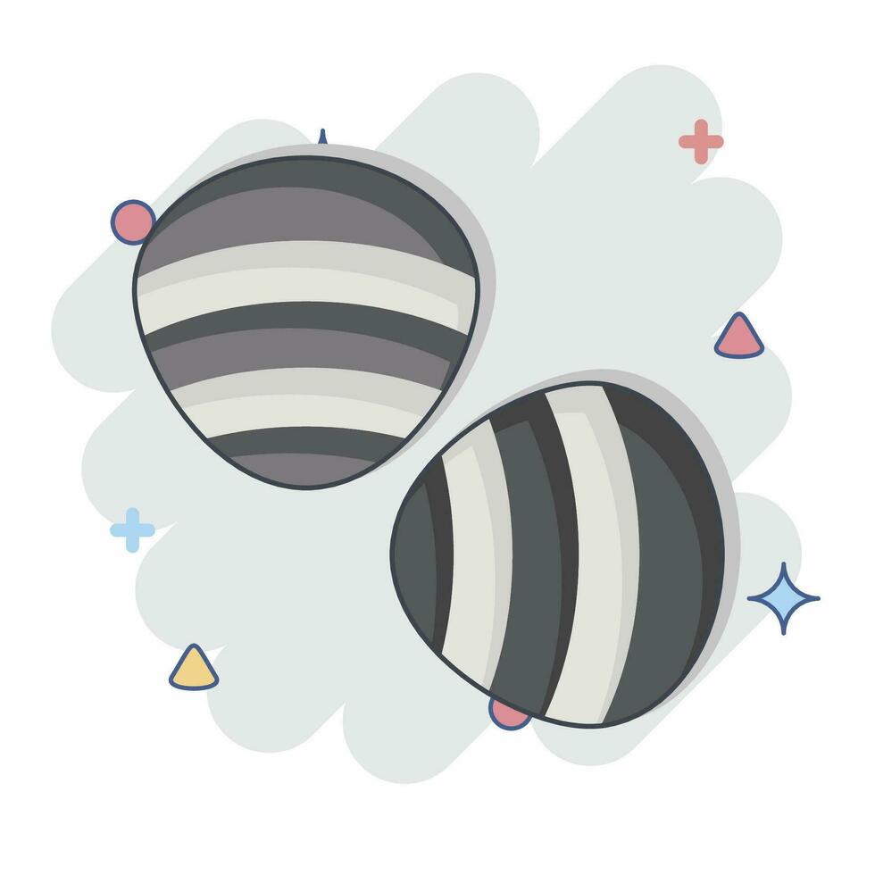 Icon Clam. related to Sea symbol. comic style. simple design editable. simple illustration vector