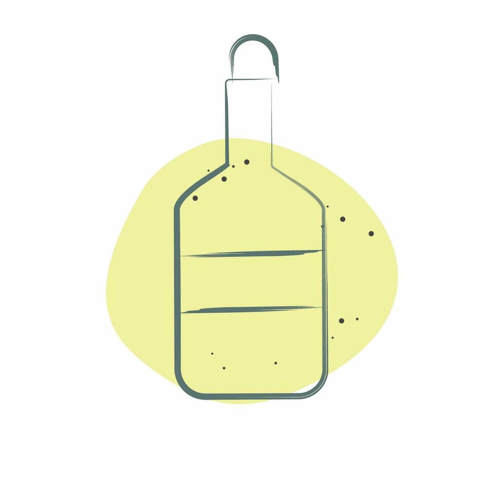 Icon Bottle. related to Sea symbol. Color Spot Style. simple design editable. simple illustration vector
