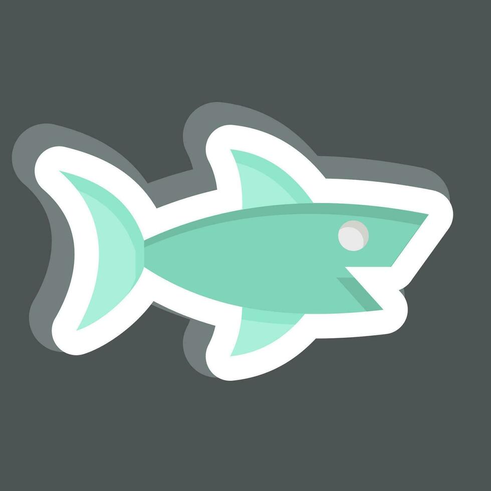 Sticker Shark. related to Sea symbol. simple design editable. simple illustration vector