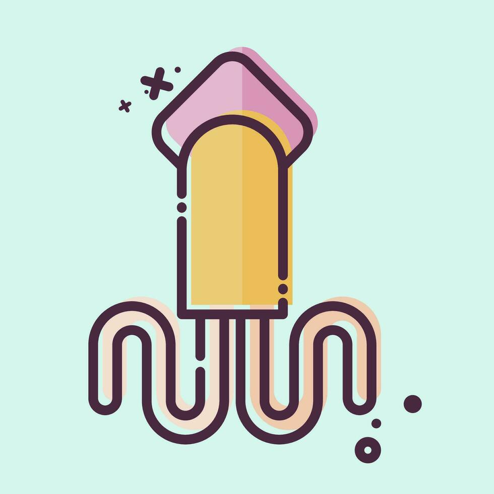 Icon Squid. related to Sea symbol. MBE style. simple design editable. simple illustration vector