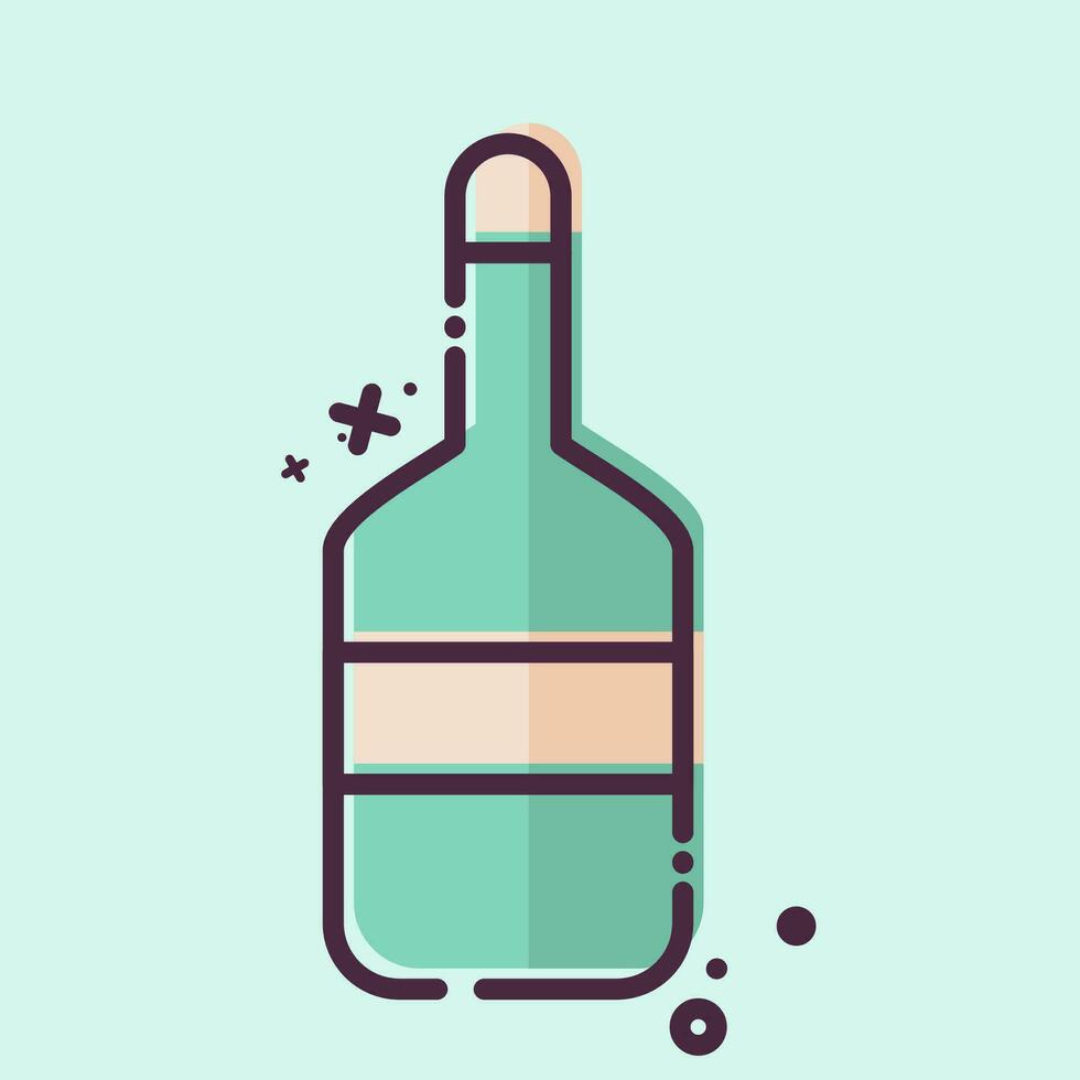 icono botella. relacionado a mar símbolo. mbe estilo. sencillo diseño editable. sencillo ilustración vector