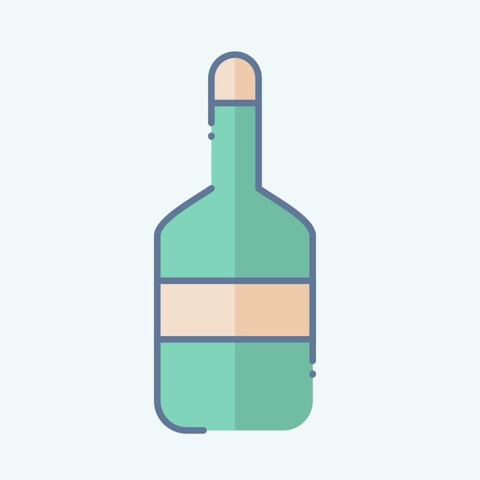 icono botella. relacionado a mar símbolo. garabatear estilo. sencillo diseño editable. sencillo ilustración vector