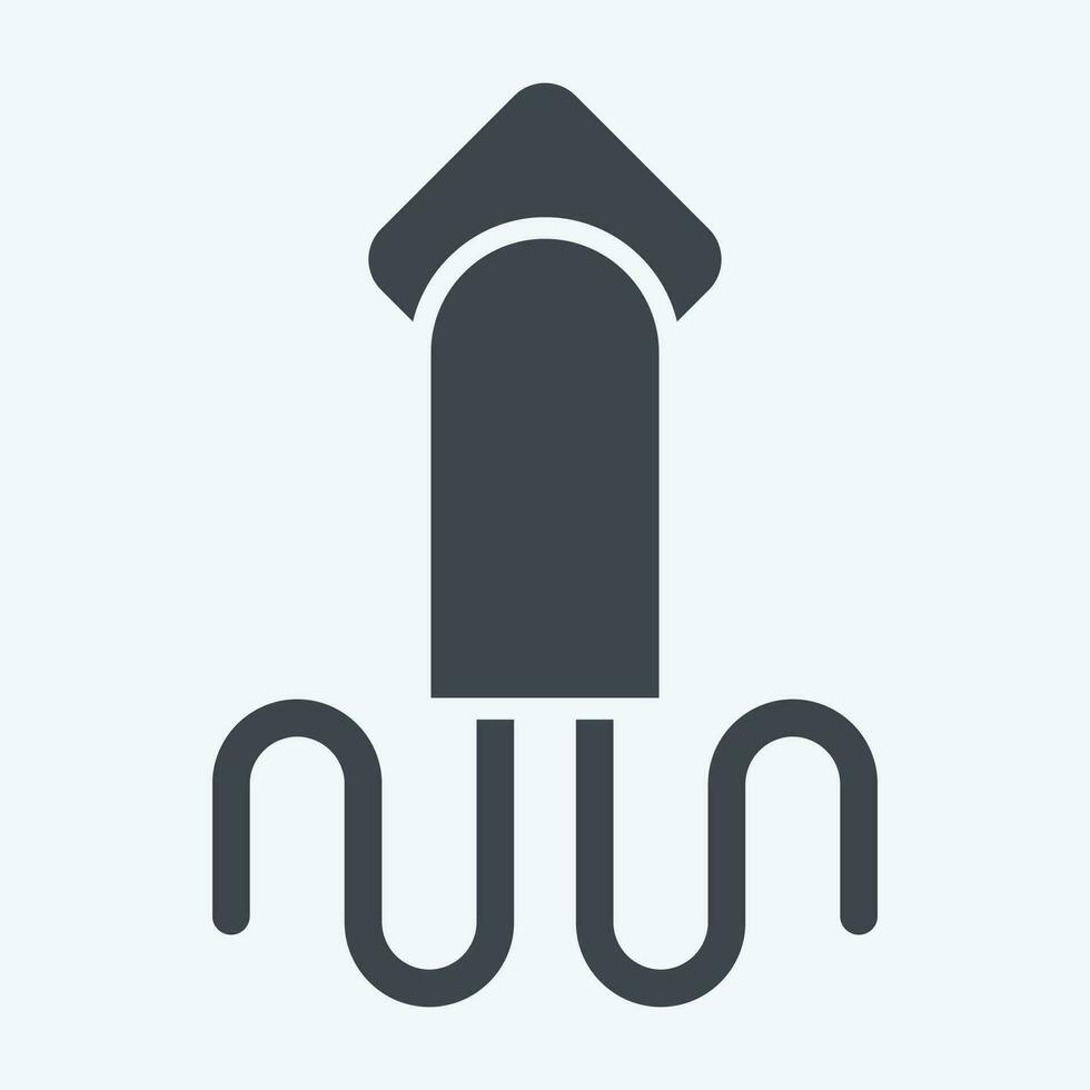 Icon Squid. related to Sea symbol. glyph style. simple design editable. simple illustration vector