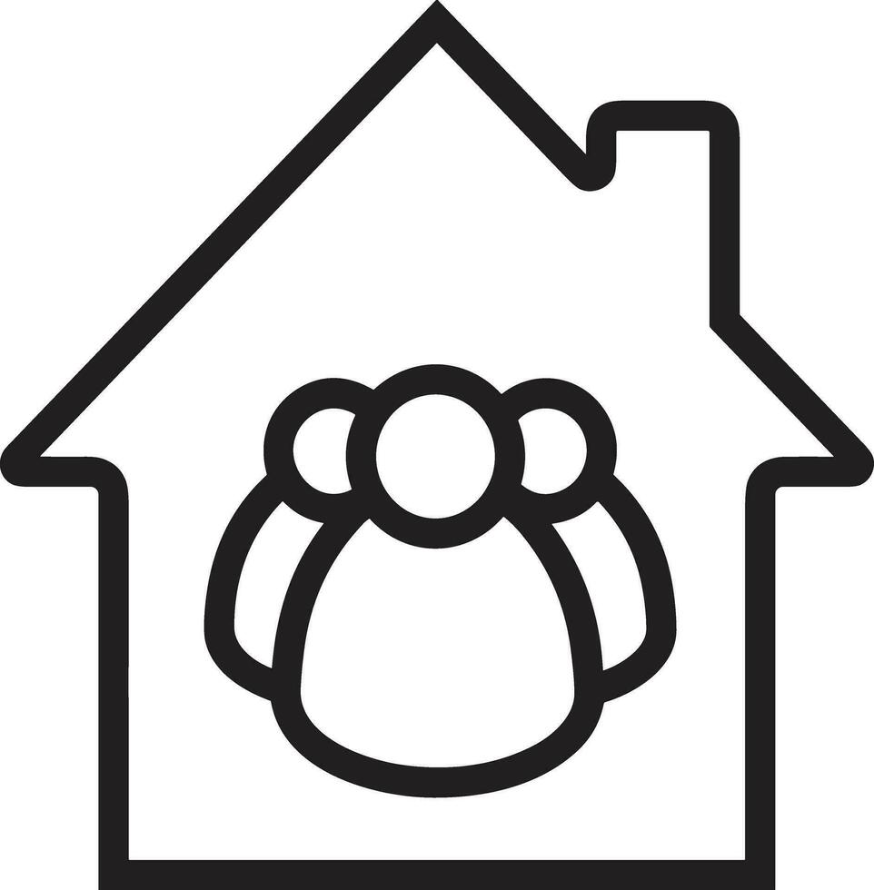 Home outline icon symbol vector image. Illustration of the house real estate graphic property design image