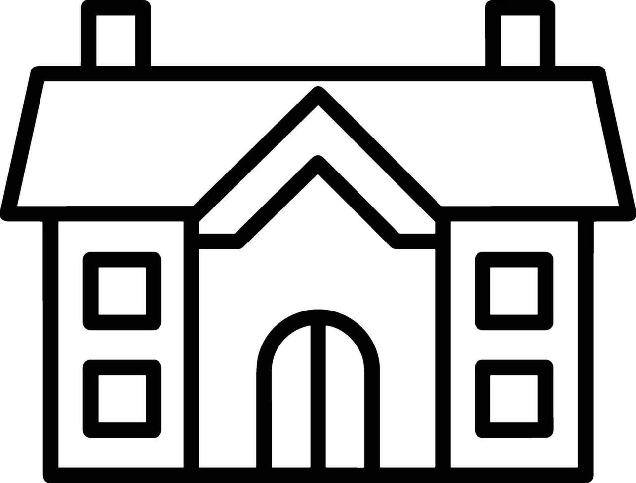 Home outline icon symbol vector image. Illustration of the house real estate graphic property design image